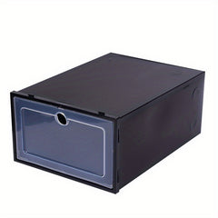 Plastic Flip Shoe Box With Dustproof Advantage & Drawer Stackable Storage