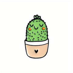Cute Cactus Succulent Potted Brooch for Girls