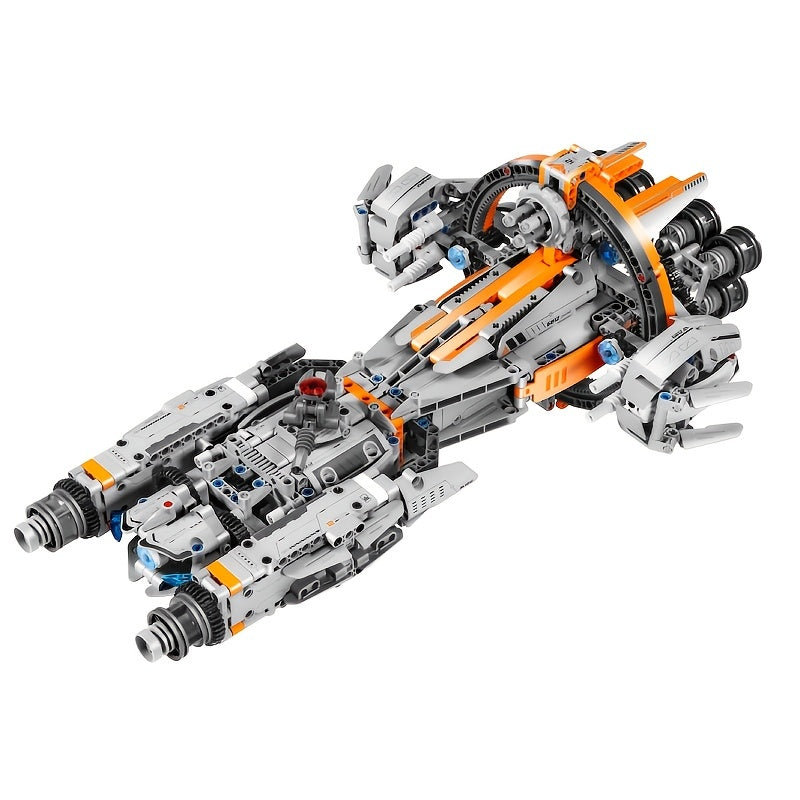 High Tech Starship Combat Aircraft Building Block MOC Educational Toys