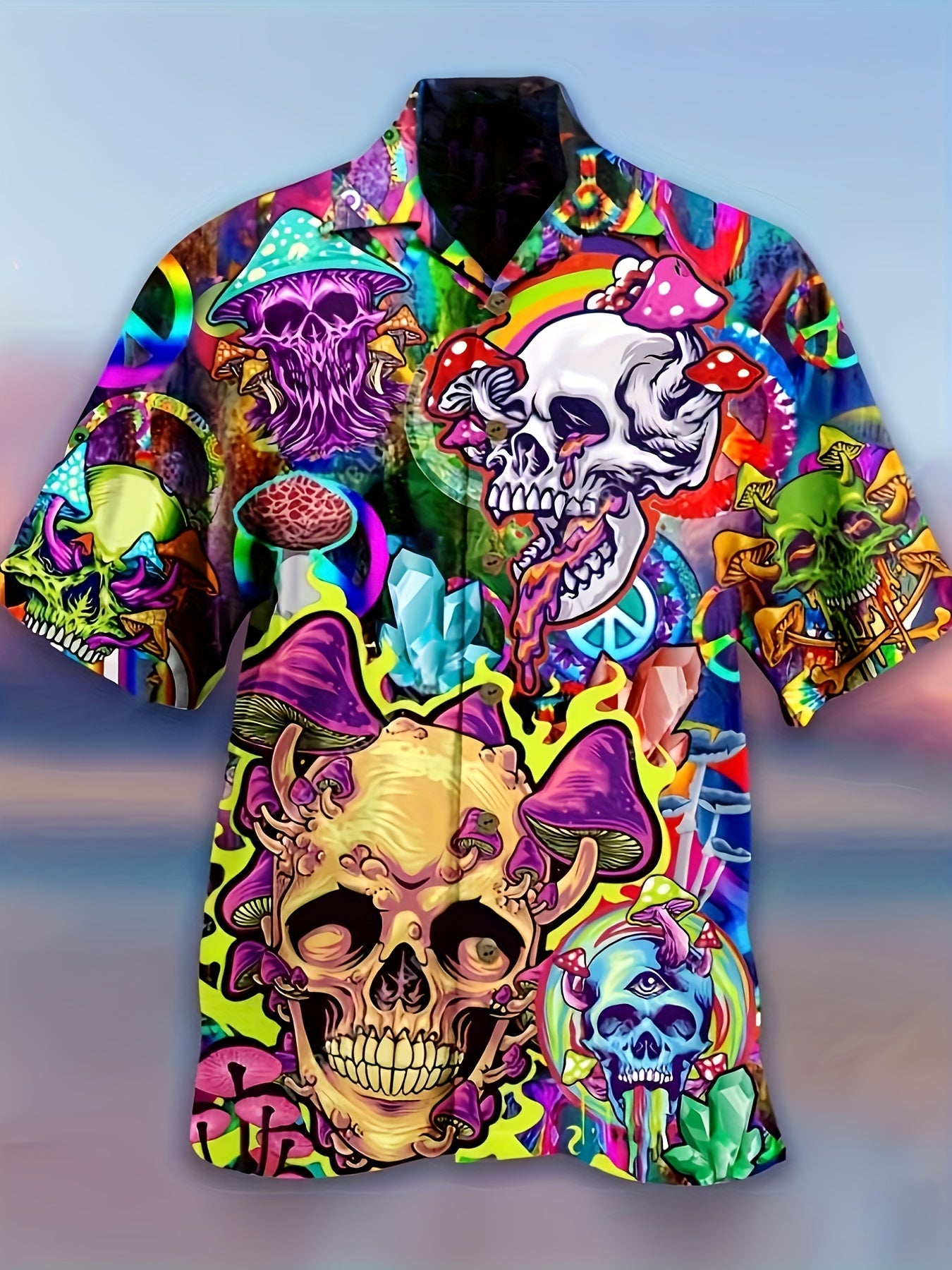 Hawaiian Style Print Men's Casual Short Sleeve Shirt