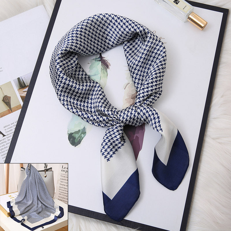 Striped Small Square Scarf Women's Shirts Decoration Neck Scarf