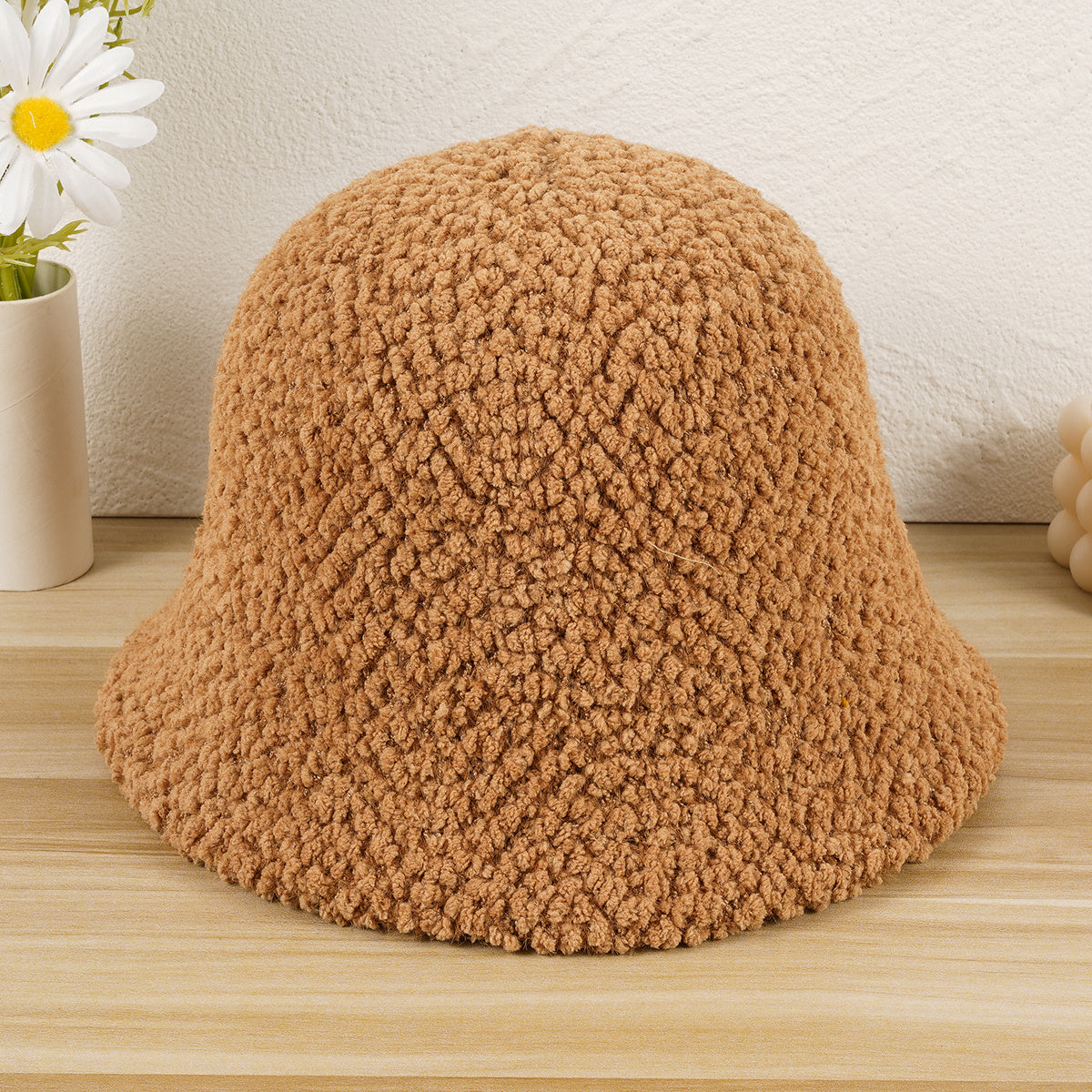 Adult Fluffy Bucket Hat Outdoor Sport Hats Winter Spring Autumn Valentines