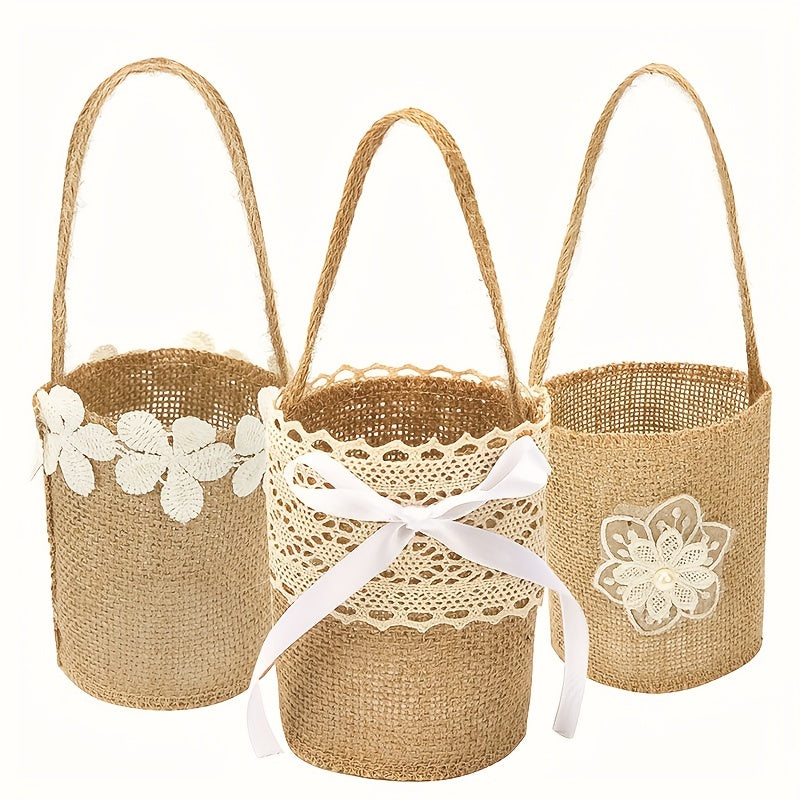 Rustic Wedding Burlap Small Bags for Tableware Supplies