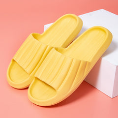 Women's Solid Pillow Slides Non-slip Indoor Shoes