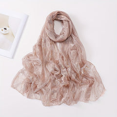 Glitter Hijab Scarf Solid Sparkle Turban Bandana