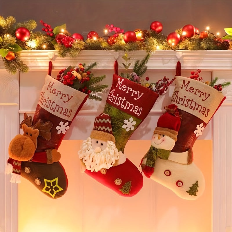 Christmas Socks Old Man Gift Socks Decorative Socks Pendant Christmas Elk