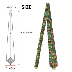 Men's Plaid Silk Tie Wedding Business Formal Necktie