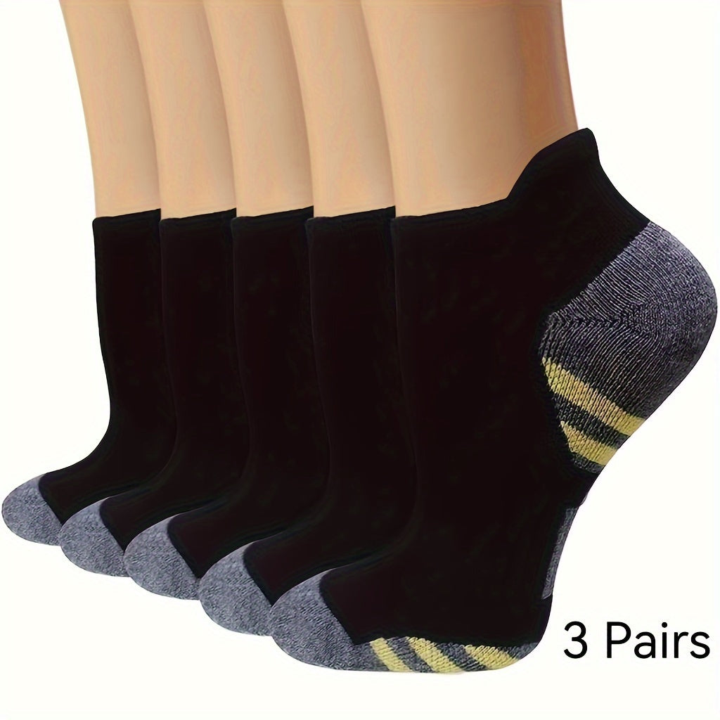 Copper Compression Ankle Socks 3 Pairs for Circulation and Arch Support