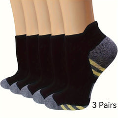 Copper Compression Ankle Socks 3 Pairs for Circulation and Arch Support