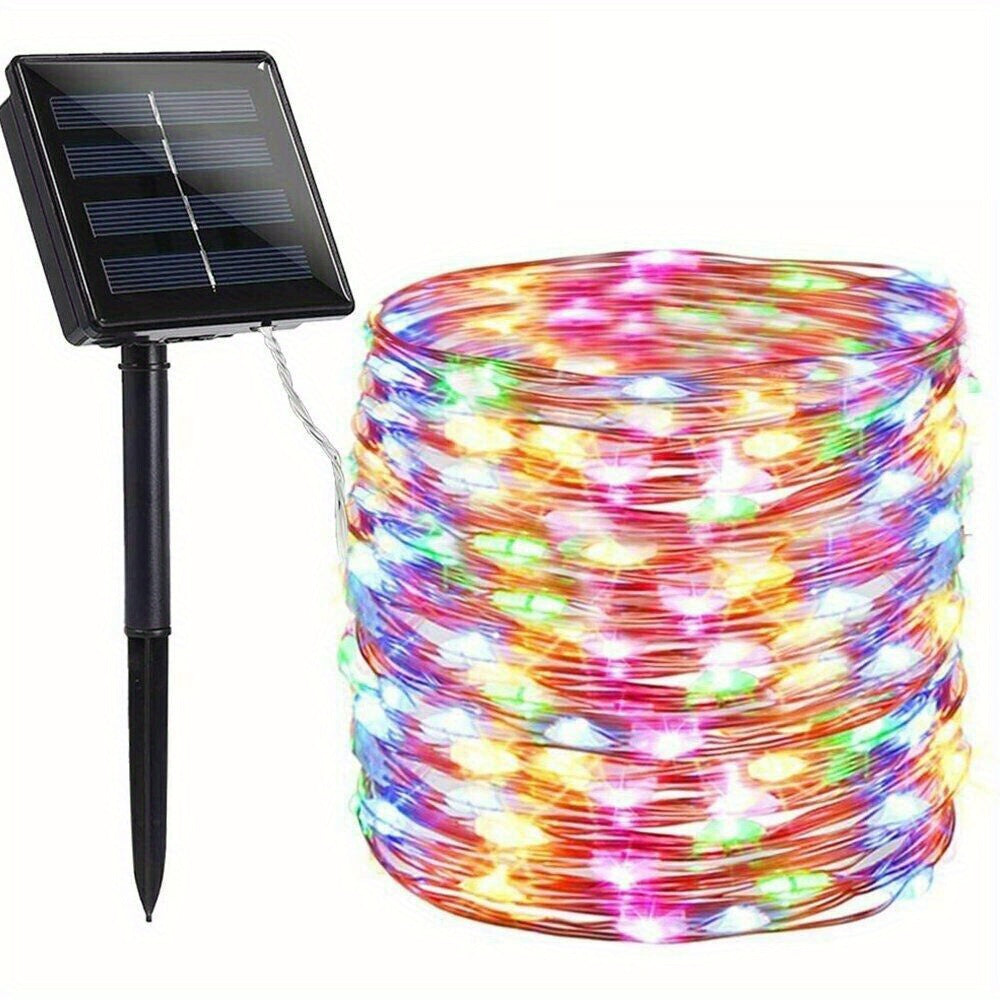 Outdoor Solar String Lights Waterproof Christmas Tree Light Lamp Garden 100 LED