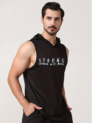 Men's Quick Drying Sports Hooded Tanktop for Gym Training