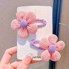 2pcs Colorful Flower Hair Clips for Baby Girls