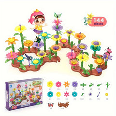Kids DIY Flower Arrangement Building Blocks Set Creative Garden Construction Toy