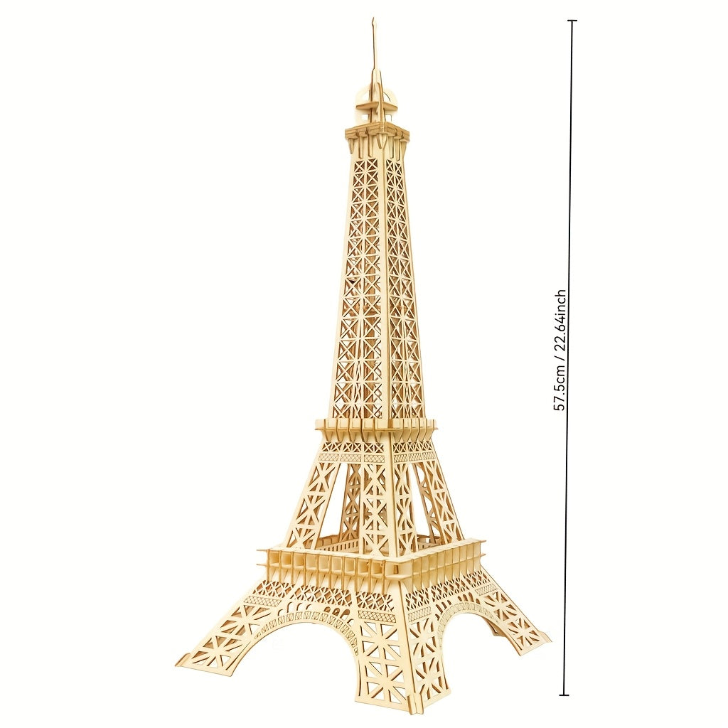 Eiffel Tower 3D Puzzle Wooden Toy Parisian Centerpiece