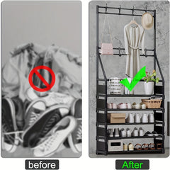 8-Hook Shoe Rack for Living Room Bathroom Hallway