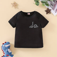 Boy's Cartoon Print Summer Tee Shirts Top