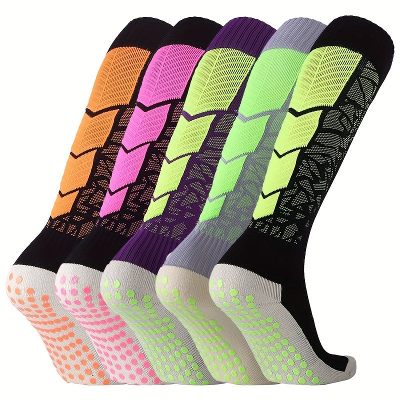 Breathable Non Slip Knee High Sports Socks for Running Basketball Football