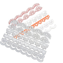 6pcs Lace Edge Die Cuts Metal Cutting Dies Scrapbook Craft Punch Stencils