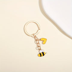 Cartoon Bee Keychain Animal Key Ring Purse Bag Backpack Car Charm