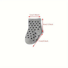 Kids Non-Slip Sports Socks, 6 Pairs, Boys & Girls