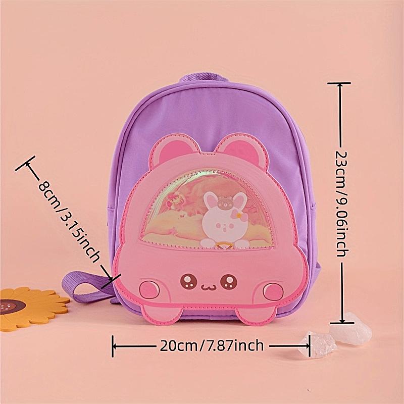 Teen Cartoon Zipper Backpack For Traveling