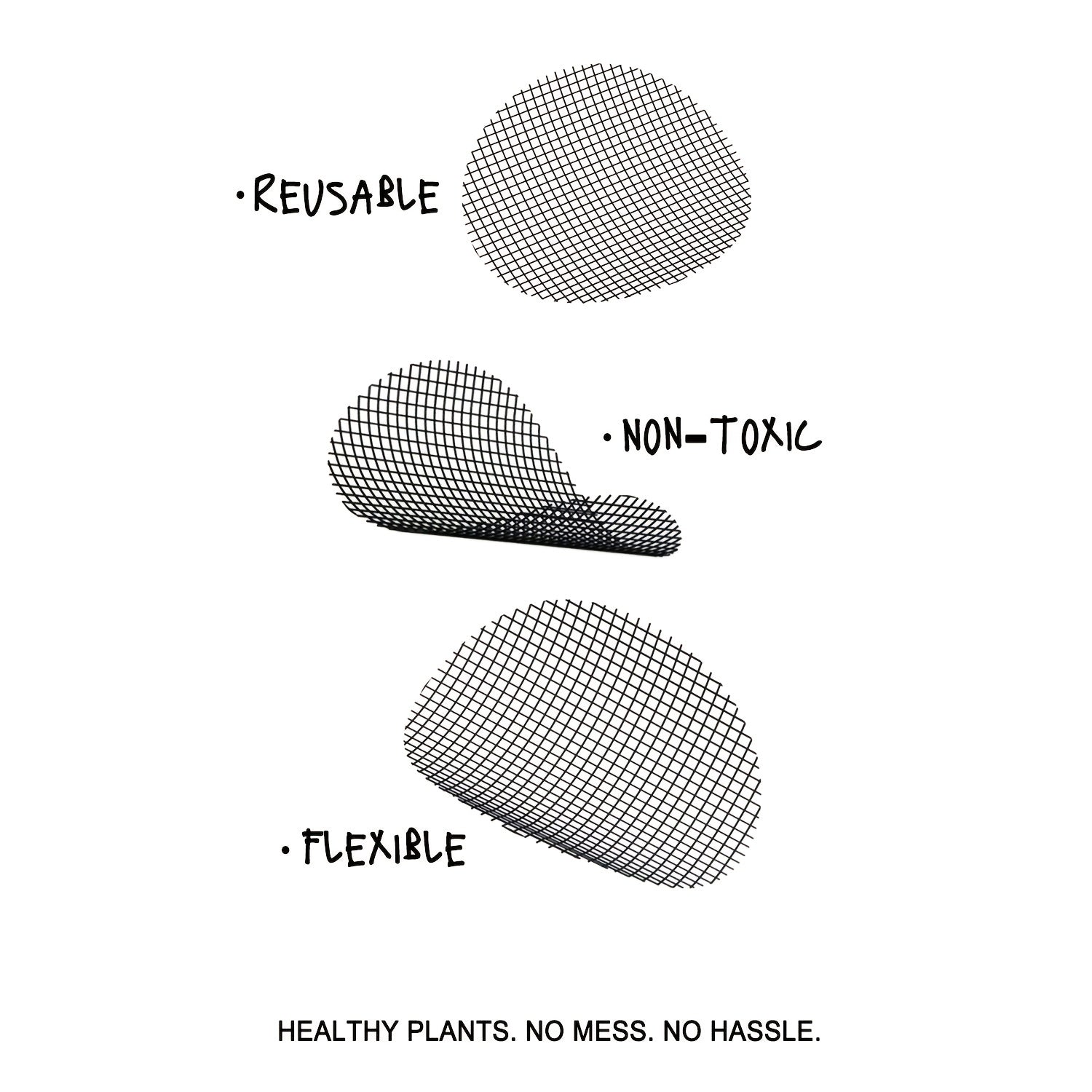 50pcs Flower Pot Hole Mesh Pad Round Drainage Hole Screens Prevent Soil Loss