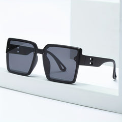 Men's Large Square Frame Sunglasses with Glasses Case