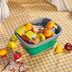 Foldable Storage Basket Outdoor Picnic Food Organizer