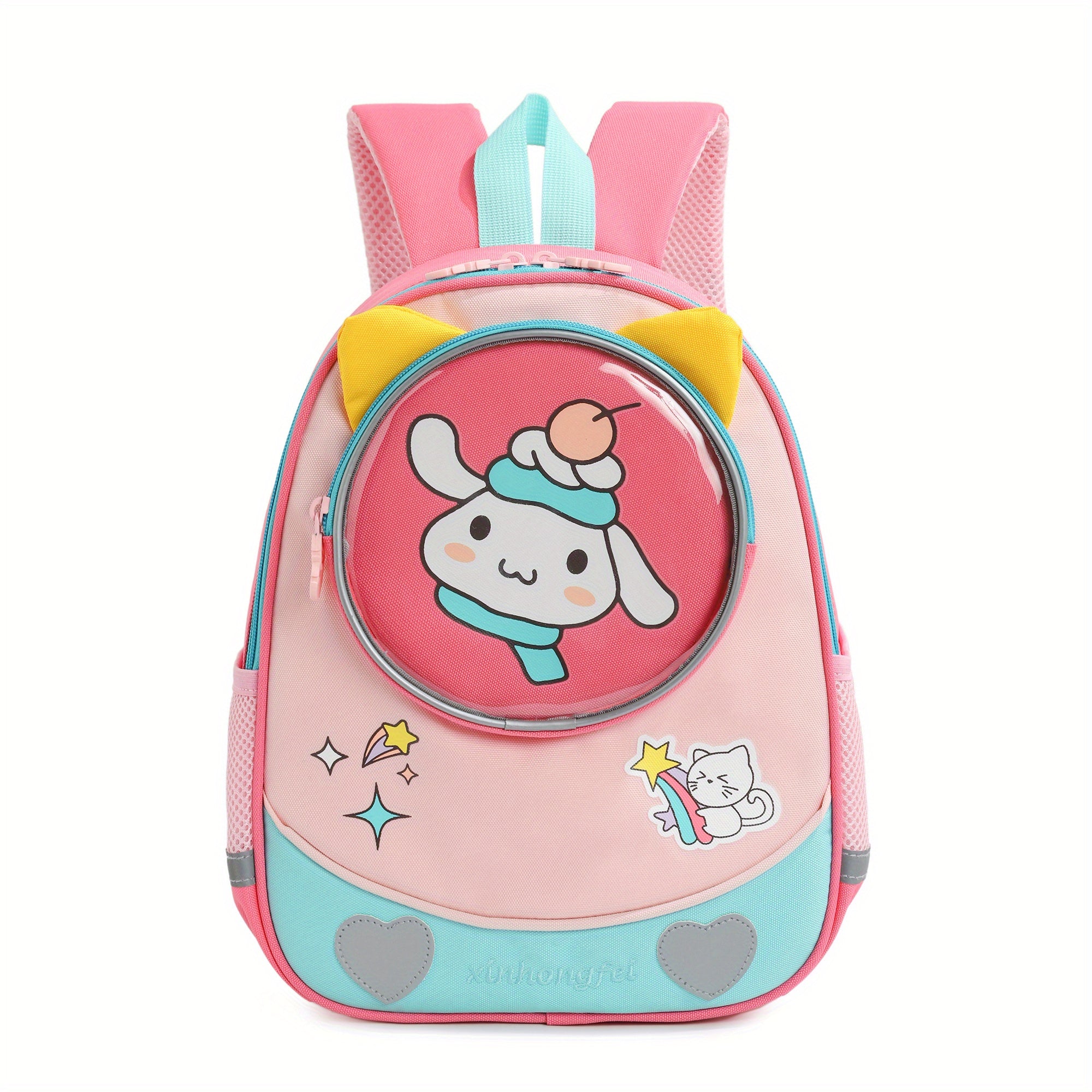 Kids Cartoon Backpack for Kindergarten, Portable Spin Protection Schoolbag