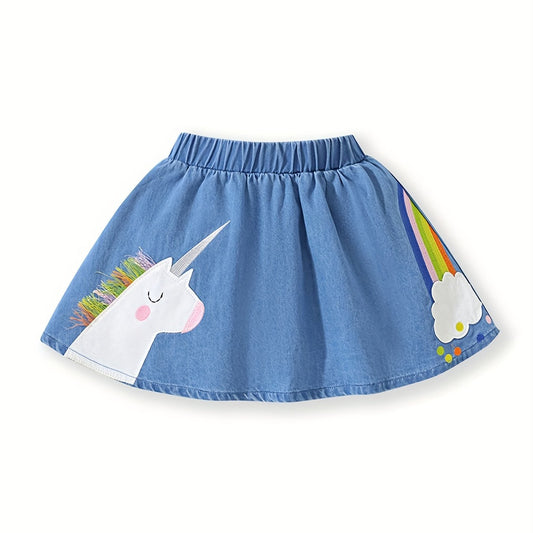 Kids Unicorn Rainbow Skirt For Party Toddler Summer Clothes
