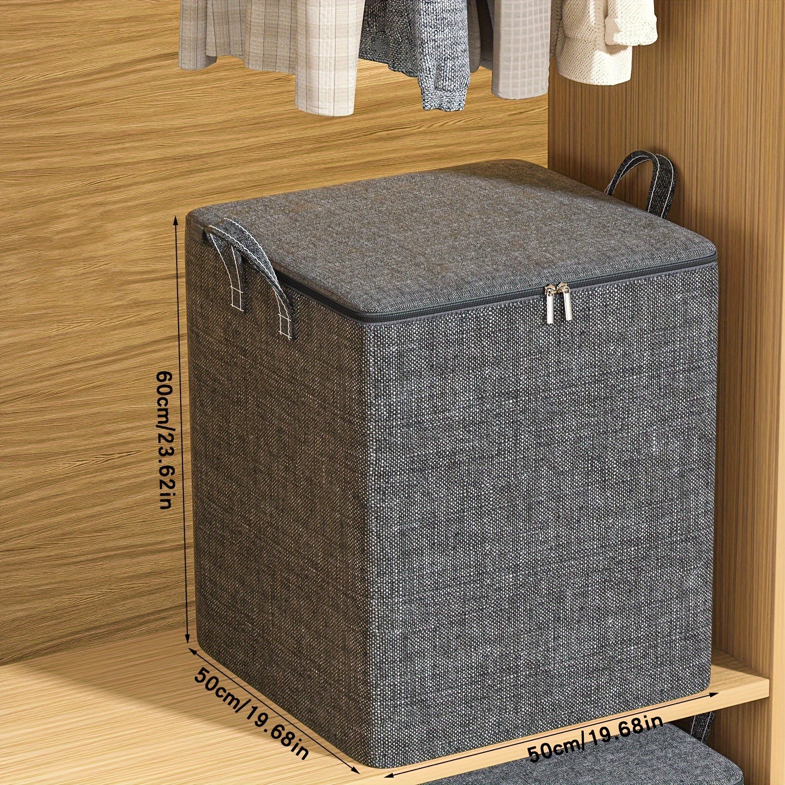 Large Capacity Storage Bag with Handle, Cationic Fabric, Portable Tote Bag