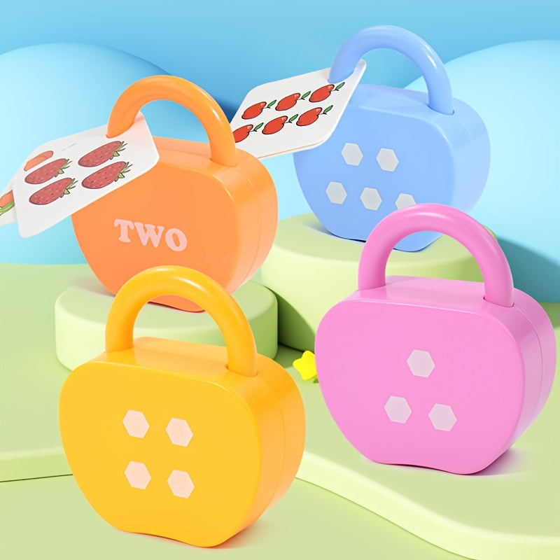 Educational Alphabet Lock Game Colorful Matching Toy Develops Math & Word Cog
