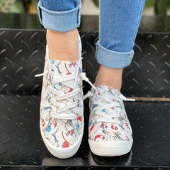 Women's Cute Cat Pattern Skate Shoes Lightweight Breathable Walking Shoes