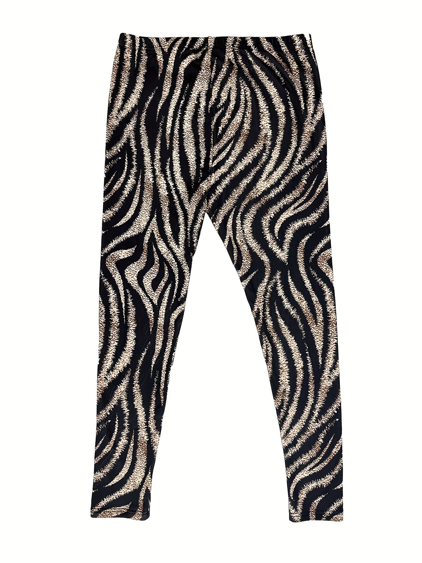 Leopard Print Fleece-Lined High Rise Leggings
