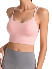 Criss Cross Back Sports Bra Yoga Fitness Bra
