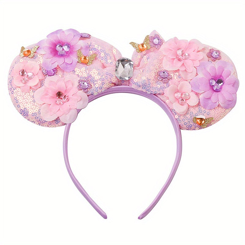 Cosplay Headdress Flower Bow Headband Mouse Ears Headbands For Party Decoration