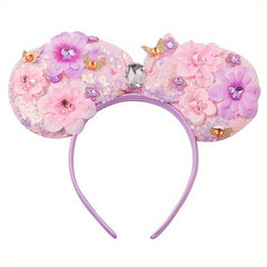 Cosplay Headdress Flower Bow Headband Mouse Ears Headbands For Party Decoration