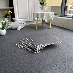 10pcs Linen Puzzle Floor Mat Bay Window Seat Mat Interlocking Carpet Cushion