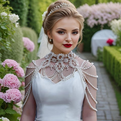 Handcrafted Beaded Shoulder Chain Bridal Shawl Wrap Body Chain
