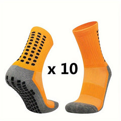 Men's Mid Crew Sport Socks Non Slip Shock Absorption