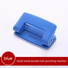 Small Metal Double Hole Punch for Office Loose leaf Binding