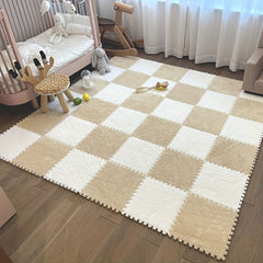 10pcs Foam Puzzle Floor Mat Interlocking Fluffy Flooring Tiles Soft Rugs