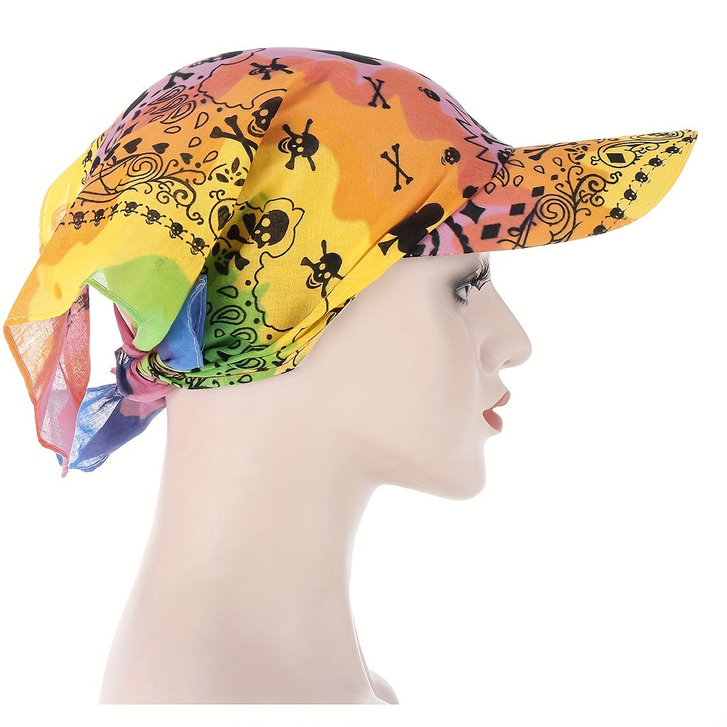 Flame Pattern Turban Cap Independence Flag Print