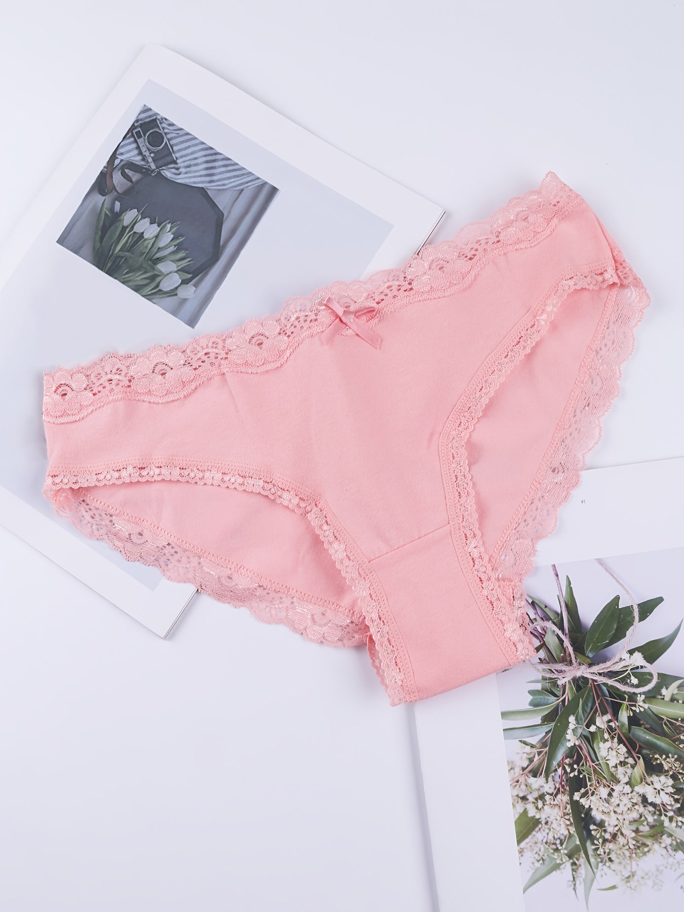 6 Pack Plus Size Casual Panties Set Women's Plus Comfort Medium Stretch