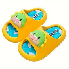 Boys Cartoon Open Toe Slippers Lightweight Non Slip Indoor Shoes