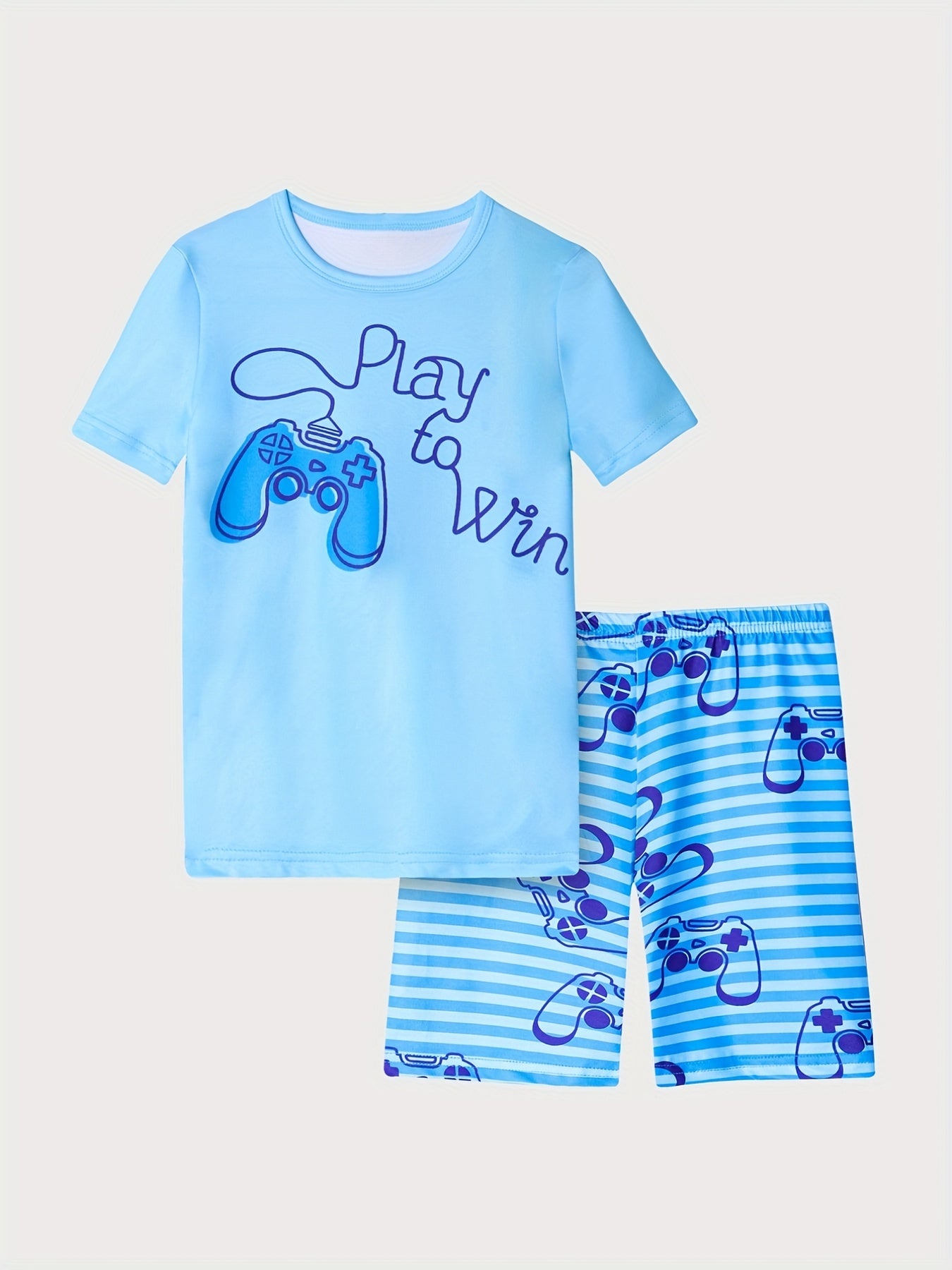 Boys Game Console Pajama Set Short Sleeve Top & Shorts
