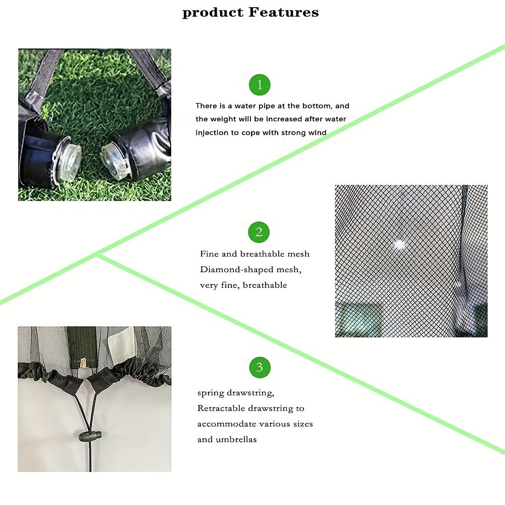 Outdoor Screen Hanging Tent Mosquito Net For Patio Umbrella