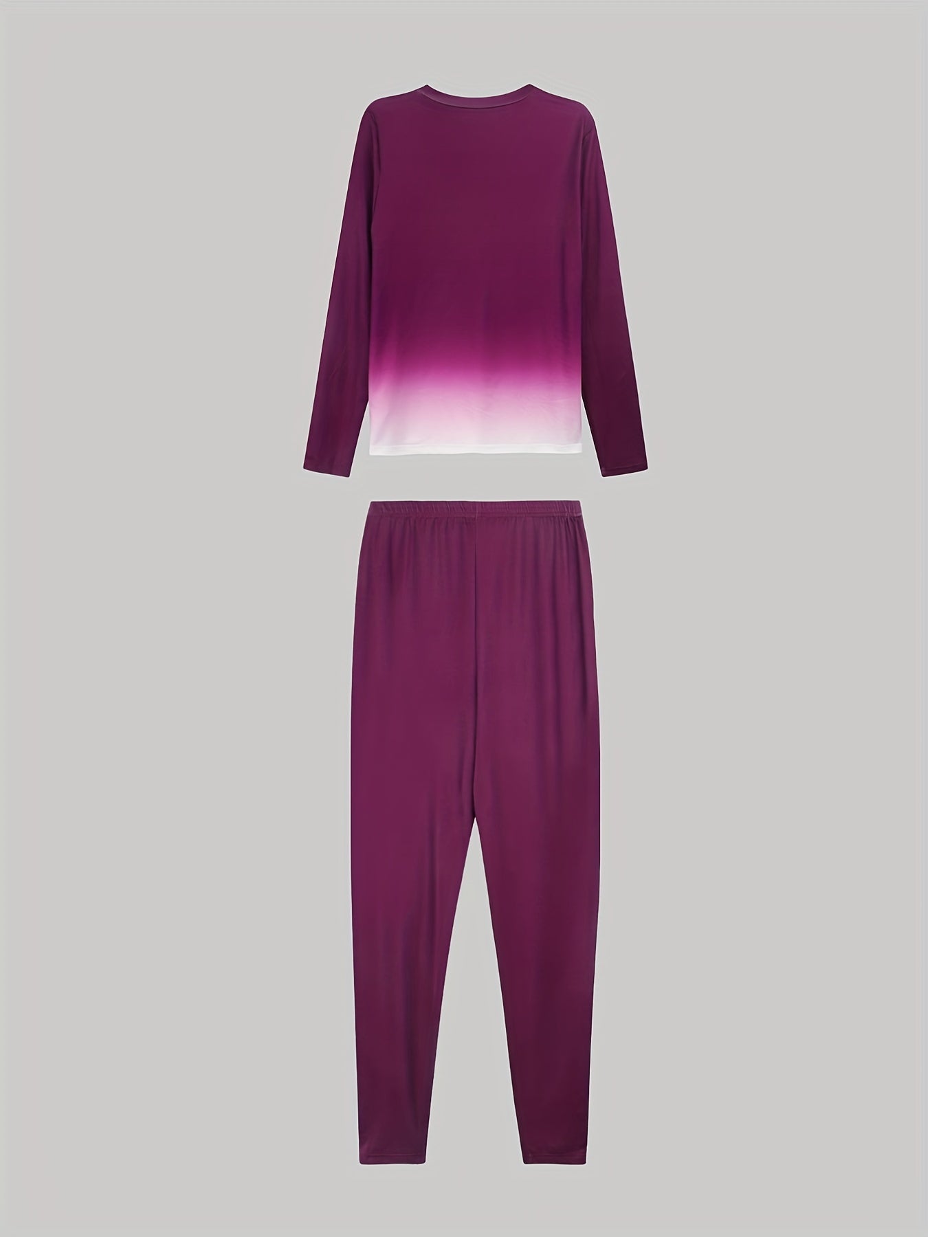 Letter Print Matching Set Long Sleeve Tee & Skinny Pants