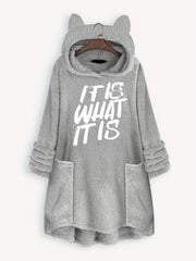 Fluffy Hoodie Long Sleeve Sweatshirt Women's Clothing