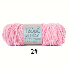 Chenille Yarn for Hand Knitting Crocheting Cardigan Scarf, Polyester Velvet Yarn